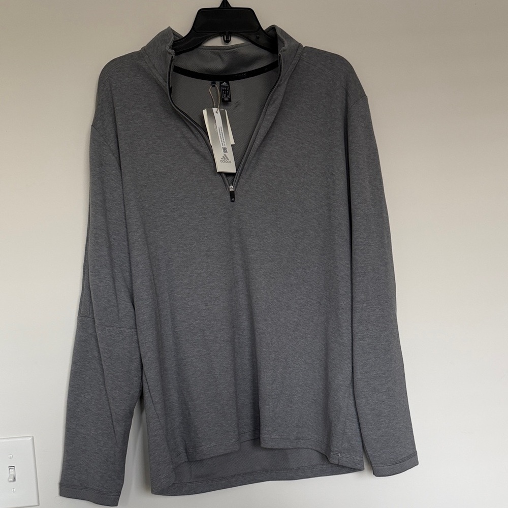 Adidas Charcoal Quarter-Zip Top